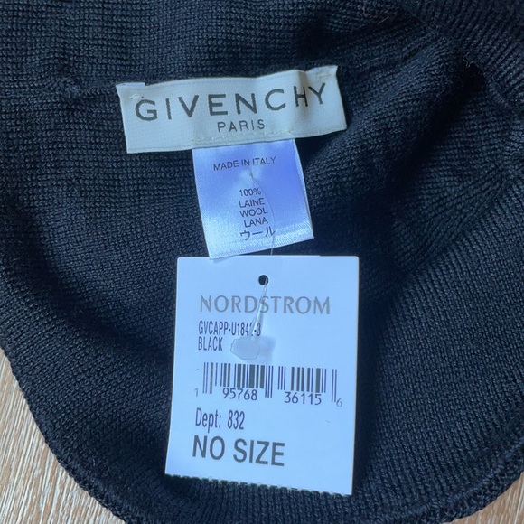 Givenchy Logo Branded Wool Beanie Black - Picture 4 of 4